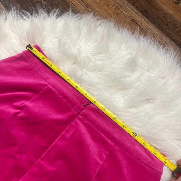 NEW Boden Hot Pink / Magenta Velvet Barbie Mini Skirt size 6 Regular Women’s - Picture 9 of 14
